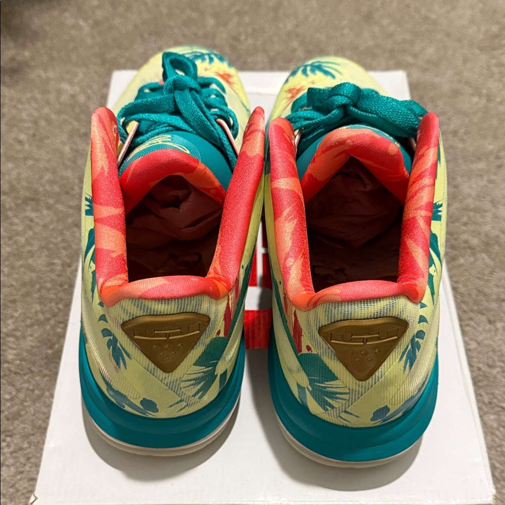 Nike LeBron IX Low White Lime and Bright Mango - Picture 3 of 8